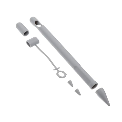 KONTONTY -Nib-Abdeckung Eingabestift Skin-Stylus-Abdeckung Schutzhülle für Bleistift federmäppchen stiftetasche Stylus Stiftetui Stylus-Stiftabdeckungen aus Silikon Kieselgel Grey von KONTONTY