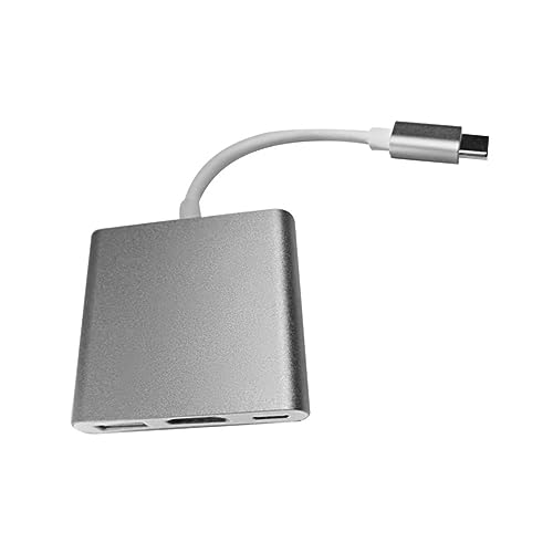 KONTONTY USB C Zu Adapter 4K USB 31 Typ C Konverter Für Chromebook /S9 Graue Kabelverbindung Für Bildschirme Und Projektoren von KONTONTY