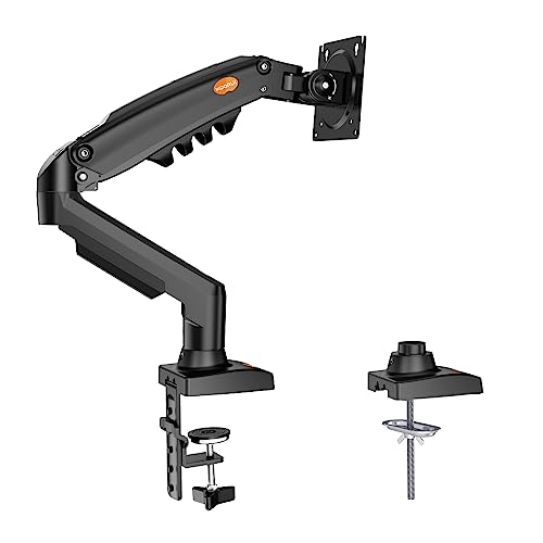 KOORUI Monitor Halterung für 17-32 Zoll Flach & Curved Bildschirme, VESA 75 & 100 mm Tischhalterung, Höhenverstellbar mit Neigungen, Schwenken, Dreht, Erhöhte Tragfähigkeit von 2-9 kg von KOORUI