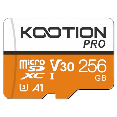 KOOTION 256GB Micro SD Karte UHS-I Speicherkarte U3 MicroSDXC Mini SD Karte 256G Memory Card Speicher SD Karte (A1 V30 4K) is zu 100MB/s, Memory Karte SDXC-Card für Kameras Handy Tablets Android von KOOTION