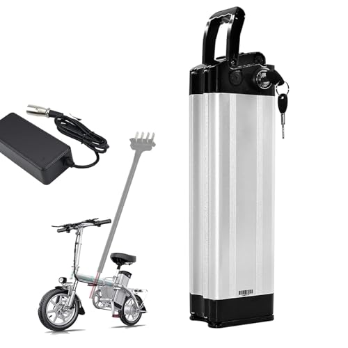 36 V E-Bike-Akku, 36 V, 10 Ah, 12 Ah, 15 Ah, 18 Ah, 20 Ah, Ersatz-Lithium-Akku, Anderson-Stecker, für 0–750 W Elektrofahrräder, Faltrad-Motor mit Ladegerät (18 Ah) von KOQAWSC