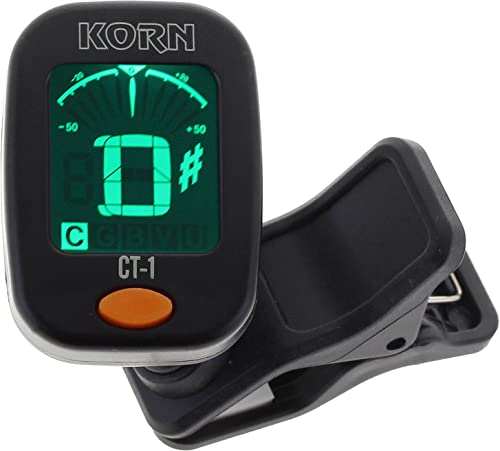 KORN K-CT1 Guitar Clip Tuner Stimmgerät chromatisch inkl. Batterie von KORN