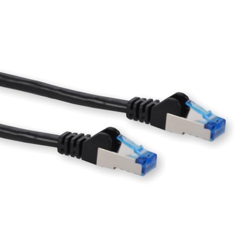 KOSCOM CONNECT 5 Stück Patchkabel Cat 6A S-FTP LAN Kabel, Netzwerkkabel, Ehternetkabel (Schwarz, 0,25m) von KOSCOM CONNECT