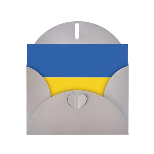 KOUUIP Weihnachtskarten mit Flagge der Ukraine, 2024, Frohe Weihnachten, mit Umschlägen, für Neujahrskarten, 6 verschiedene Farben von KOUUIP