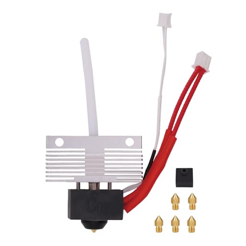 Hotend Kit for Elegoo Neptune 3 Pro/Plus/Max, 3D Printer Print Head Extruder Hot End Kit Heating Block Kit with 5PCS Extra 0.4mm Brass Nozzle Kit and 1 PCS Silicone Cover von KOYOFEI