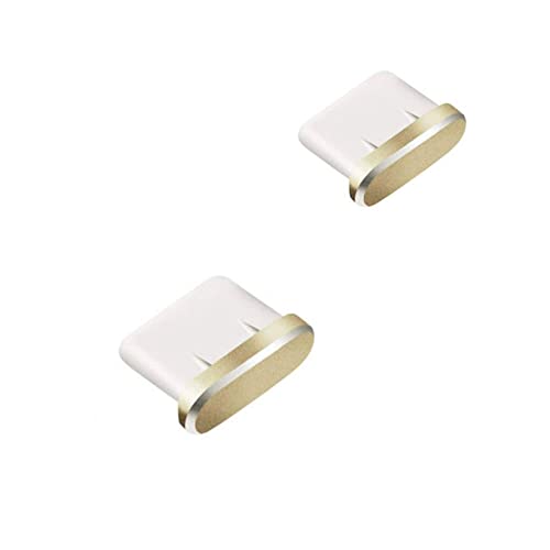 2xDPC-Gold Staubschutz Kappe Stöpsel USB-C Schutz kompatibel für Galax. A3 A5 A7 S8 S9 S10 S20 S30 Huaw. P10 P20 P20 Pro P30 (2xGold) von KRS