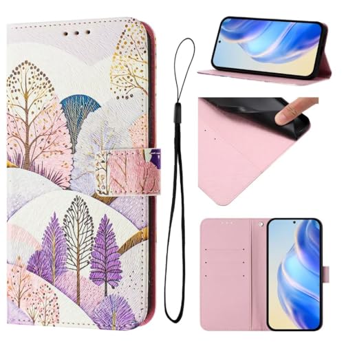 Handyhülle für OPPO Find X8Hülle, Flip Lederhülle Stylische Tasche Flip Case Handytasche Magnet Klapphülle Kartenfach Schutzhülle für OPPO Find X8,Landschaft von KRjcsfhy