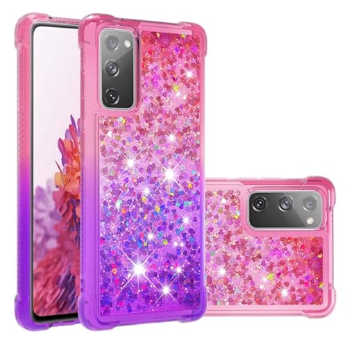 Hülle für Samsung Galaxy S25 Plus Glitzer Handyhülle Tasche Stoßfestes für Samsung Galaxy S25 Plus Diamond Flüssige Cover Schutzhülle für Case Samsung Galaxy S25 Plus Handy Hüllen Pink Lila von KRjcsfhy