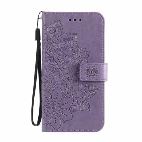 für Samsung A36 Lederhülle für Samsung Galaxy A36, Magnetverschluss Premium PU Weiche innen TPU Flip Case Schutzhülle 2 Kartenfache Brieftasche Standfuntion Mode Retro Kontrastfarbe Klapphülle lila von KRjcsfhy