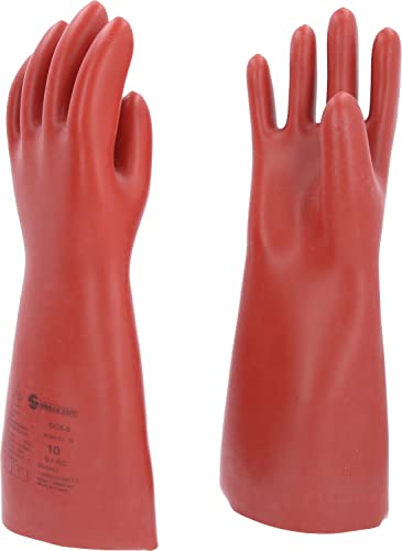 KS Tools 117.0007 Elektriker-Schutzhandschuh mit mechanischem- und Wärmeschutz | Größe 10 | Klasse 0 [1000 V] | rot von KS Tools