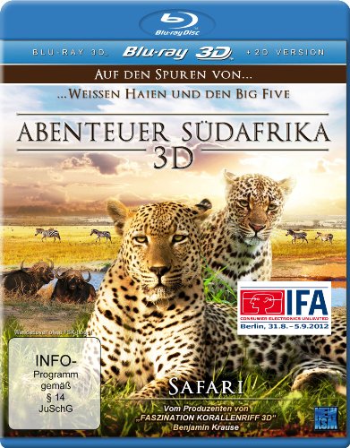Abenteuer Südafrika 3D - Auf den Spuren von weißen Haien und den Big Five - Safari [3D Blu-ray] von KSM GmbH