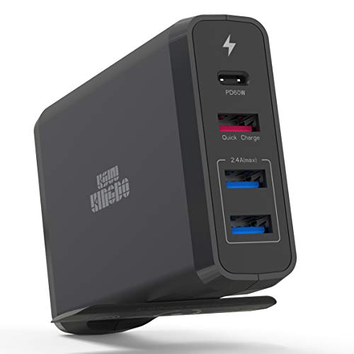 USB Typc PD Ladegerät, 75W 4 Port WandLadegerät mit Power Delivery für 2018 Mac Book Air, 2018 Mac Book Pro, weitere Geräte von KSW KINGDO