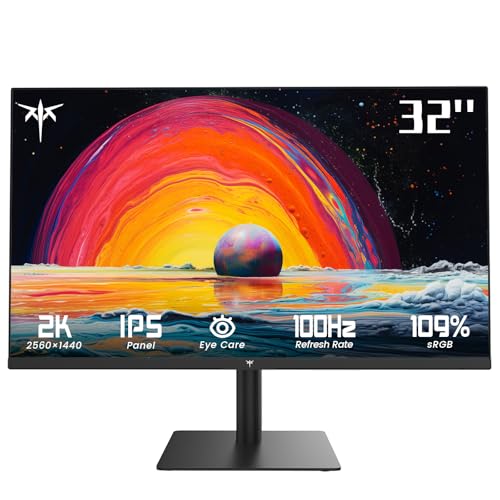 KTC 32 Inch Gaming Monitor, 100Hz Refresh Rate, 2K QHD 25601440 IPS Screen, 109% sRGB, FreeSync & G-Sync, HDR, Low Blue Light, VESA Mount, for MMORPG MOBA RAC RTS Gaming Office Work KTC 32 Inch Gaming Monitor, 100Hz Refresh Rate, 2K QHD 25601440 IPS Screen, 109% sRGB, FreeSync & G-Sync, HDR, Low Blue Light, VESA Mount, for MMORPG MOBA RAC RTS Gaming Office Work von KTC