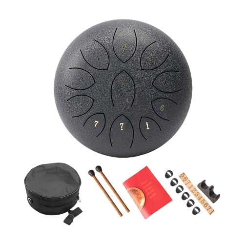 11 Note Steel Tongue Drum Small Drum Portable Handpans Drum Percussions Instrument For Meditations Enduring von KUAIYIJU