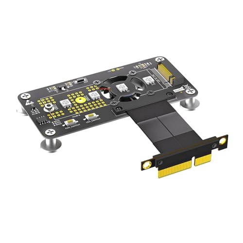 Effiziente NVME SSD auf PCIEx4 Konverter-Erweiterungsplatine mit Lüfter und Farb-LED, 5/10 cm von KUAIYIJU