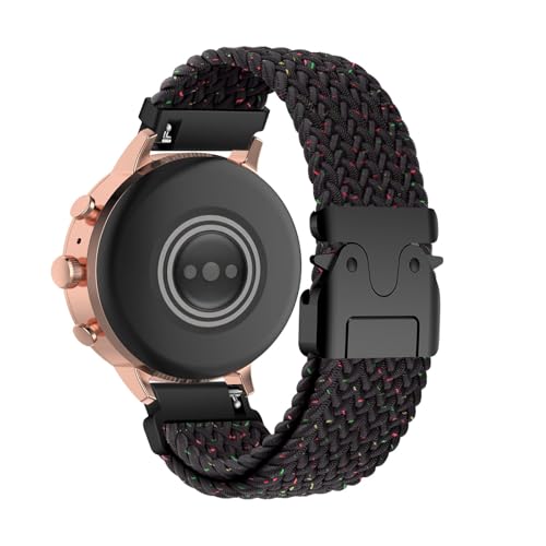 Geflochten Armband Kompatibel mit Fossil Women's Gen 3 Q Venture Smartwatch, Sport Elastisches Nylon mit Verstellbarer Metall Verschluss Armbänder für Fossil Women's Gen 3 Q Venture Smartwatch (11) von KUWAI