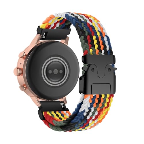 Geflochten Armband Kompatibel mit Fossil Women's Gen 3 Q Venture Smartwatch, Sport Elastisches Nylon mit Verstellbarer Metall Verschluss Armbänder für Fossil Women's Gen 3 Q Venture Smartwatch (24) von KUWAI