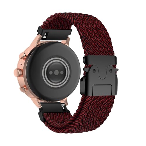 Geflochten Armband Kompatibel mit Fossil Women's Gen 3 Q Venture Smartwatch, Sport Elastisches Nylon mit Verstellbarer Metall Verschluss Armbänder für Fossil Women's Gen 3 Q Venture Smartwatch (9) von KUWAI