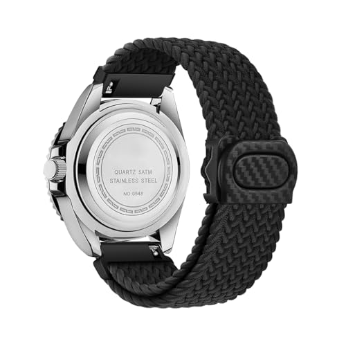 KUWAI 20mm 22mm Armband Elastisches Nylon Kunststoffschließe Ersatzarmbänder für Damen Herren Bequeme Passform Elastisches Ersatzarmband für Smartwatches und Uhren Armbänder 22mm 20mm (Q,22mm) von KUWAI