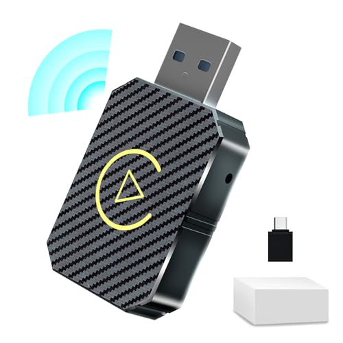 KUWUNG Android Auto Wireless Adapter, Wireless carplay Adapter, 2 in 1 Kabelloses Carplay für iOS und Android Auto Stick für Autos Plug & Play, Wired Carplay Or Android Auto Zu Wireless von KUWUNG