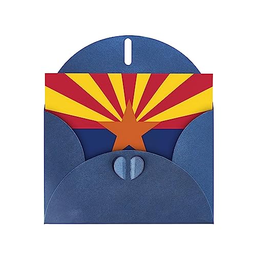 Blue KVCBUYK Arizona Flagge Prints Grußkarte aus hochwertigem Perlglanz-Papier für verschiedene Anlässe von KVCBUYK