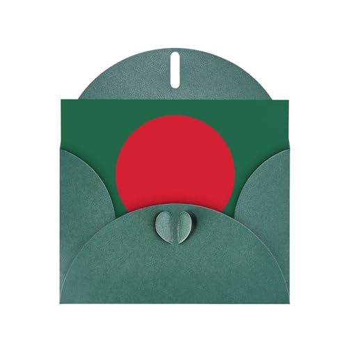 Dunkelgrüne KVCBUYK Flagge von Bangladesch druckt Grußkarte aus hochwertigem Perlglanz-Papier für verschiedene Anlässe von KVCBUYK