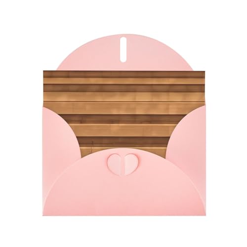 Pink KVCBUYK Grußkarte mit origineller Holzstruktur, aus hochwertigem Perlglanz-Papier für verschiedene Anlässe von KVCBUYK