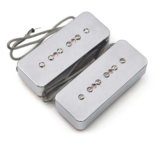 Tonabnehmer Für E-gitarren Alnico5 E-Gitarren-Tonabnehmer doppelschichtiger Doppelspulen-Tonabnehmer Magnet-Seifenkisten-Tonabnehmer geeignet für LP-E-Gitarre(Silver) von KWETVSH