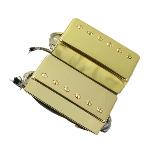 Tonabnehmer Für E-gitarren Tonabnehmer-Gitarren-Humbucker-Hals + Steg-Tonabnehmer-Set für LP-Gitarrenzubehör(Gold) von KWETVSH