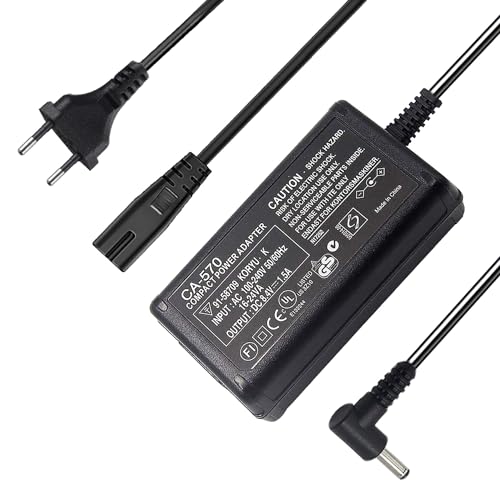 KWTOUL CA-570 AC-Netzadapter/Ladegerät Kompatibel mit Canon XA25 XA10 XA-20 FS21 FS22 FS200 FS300 HF10 HF11 HF20 HF200 HF S10 HG20 HG30 HR10 HV10 HV20 HV30 HV40 XA10 Kameras von KWTOUL