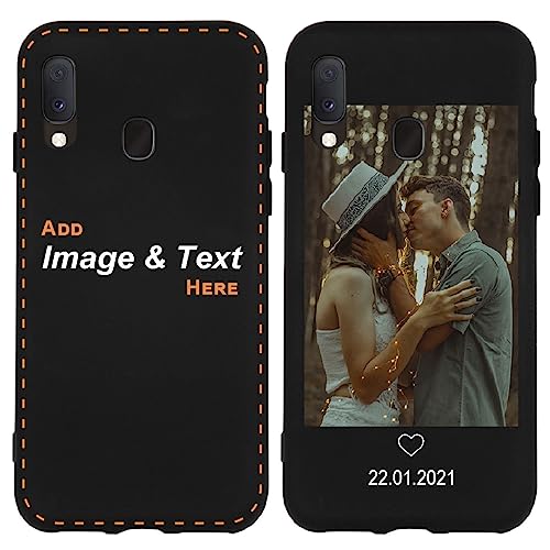 KX-Mobile Schwarze Silikonhülle für Samsung Galaxy A20e Handyhülle selbst gestalten - Schwarze Hülle - selbst gestaltet/personalisiert - Deine Hülle mit Deinem Design von KX-Mobile