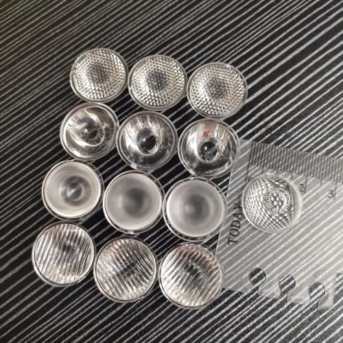 10PC 20MM 8/15/20/25/30/45/60/90/120 Grad Optische PMMA LED Linse Reflektor Kollimator for 1W 3W 5W LED Diode Chip Licht Lampe Birne(Color:Bead surface,Size:30 degrees) von KXJSYL Tool