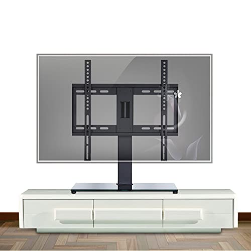 Tisch-TV-Ständer, 4-stufig höhenverstellbar, robuste Basis aus gehärtetem Glas, Tisch-TV-Basis für 32-60-Zoll-LED-Bildschirme, wunderschöne Landschaft von KXQYIKYI