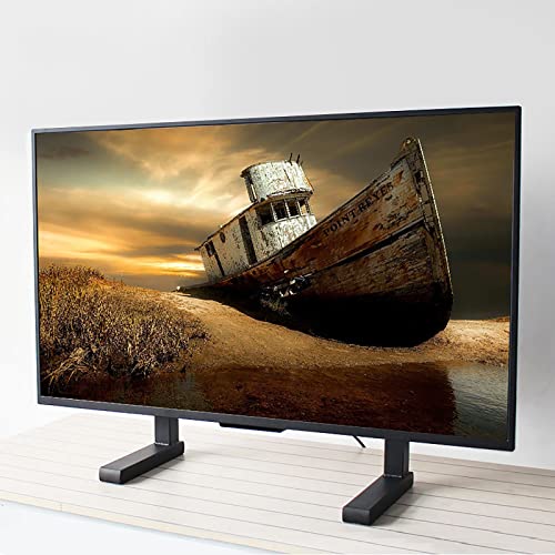 Tisch-TV-Ständer, Tisch-TV-Basis für 50-75-Zoll-LCD-LED-Fernseher, höhenverstellbarer moderner TV-Basisständer, max. Vesa 600 x 400 mm, wunderschöne Landschaft von KXQYIKYI