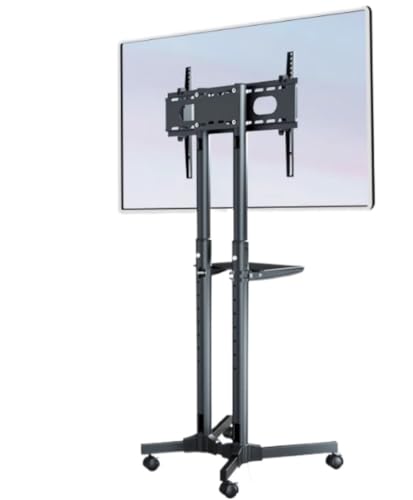 Universeller TV-Ständer, freistehend, mobiler TV-Ständer für 81,3 - 178,8 cm (32 - 70 Zoll) LCD-Flachbildfernseher, Rollboden-TV-Wagen mit Ablage, höhenverstellbar mit Rädern, bodenstehender von KXQYIKYI