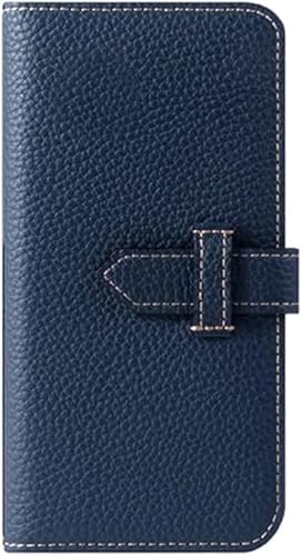 KXUISDUJ KXUISDUJ·Flip Wallet Case für iPhone 15 Pro Max/15 Pro/15 Plus/15, Litchi Grain Echtleder Hülle mit Bargeldkartenfach, Premium Business Cover, Schwarz, 15 Plus von KXUISDUJ