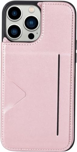 KXUISDUJ Lederhülle für iPhone 15Pro Max/15 Pro/15 Plus/15, Klapp-Magnetverschluss, Kartenhalter, Schlitz, Schutzhülle, Brieftasche, Handyhülle (15, Rosa), geeignet für Freunde und Familie von KXUISDUJ