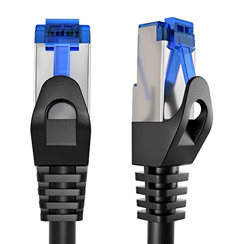KabelDirekt – 3m – Netzwerkkabel, Ethernet, Lan & Patch Kabel (überträgt maximale Glasfaser Geschwindigkeit & ist geeignet für Gigabit Netzwerke, Switches, Router, Modems mit RJ45 Eingang, silber) von KabelDirekt
