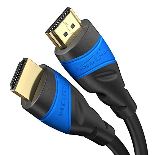 KabelDirekt – 4K HDMI-Kabel – 2x 20 m – 4K@60Hz (Extra-Kupfer für bis zu 18 Gbit/s und Ultra HD/4K – kompatibel mit HDMI 2.0, High Speed mit Ethernet, Blu-ray/PS5/Xbox Series X/Switch, schwarz) von KabelDirekt