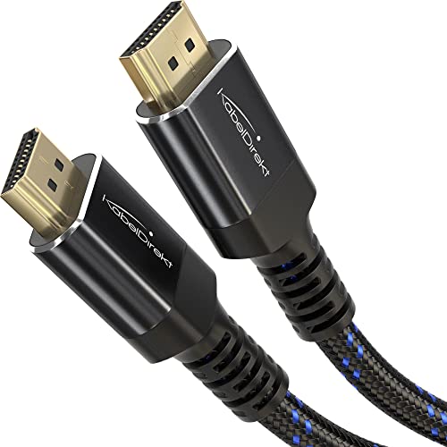 KabelDirekt – 4K HDMI-Kabel – 5 m – 4K@60Hz (Extra-Kupfer für bis zu 18 Gbit/s und Ultra HD/4K, bruchfeste Nylon-Ummantelung, High Speed mit Ethernet, Blu-ray/PS5/Xbox Series X/Switch) von KabelDirekt