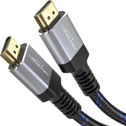 KabelDirekt – 4K & 8K HDMI-Kabel 1,5 m – Bruchfeste Metallstecker + Nylon-Braiding – Für jeden HDMI-Anschluss (4K@120Hz & 8K@60Hz, HDMI 2.0, High Speed mit Ethernet, Blu-ray, PS5/Xbox/Switch) von KabelDirekt