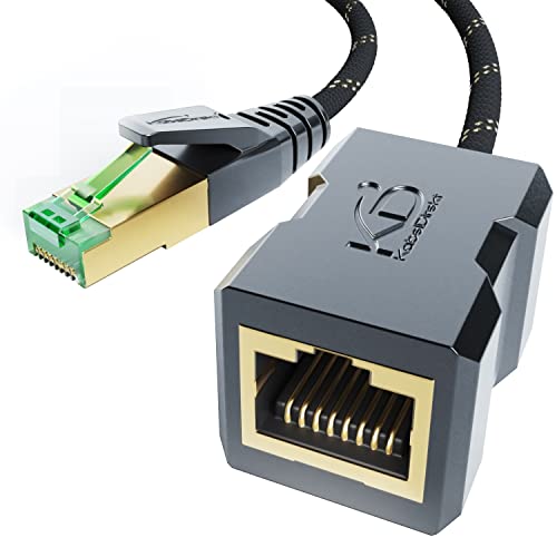 KabelDirekt – LAN Kabel Verlängerung & Ethernet Verlängerung mit bruchfester Nylon-Ummantelung – 5 m (10 Gbit/s, Cat 7 Kabel, RJ45, verlängert Netzwerkkabel/Patchkabel bei voller Geschwindigkeit) von KabelDirekt