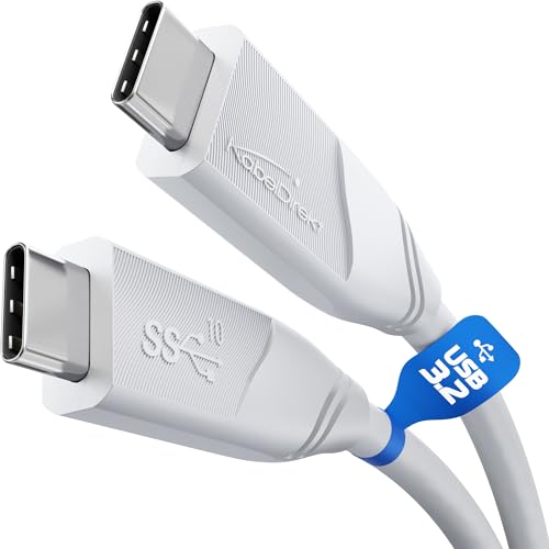 KabelDirekt – USB C Kabel All-in-One, USB 3.2 Gen 2, 4K@60Hz – 1 m (überträgt Daten und 4K-Video mit 10 Gbit/s, lädt mit 100 W dank PD3, universelles Datenkabel/Ladekabel/Monitorkabel, Weiß) von KabelDirekt