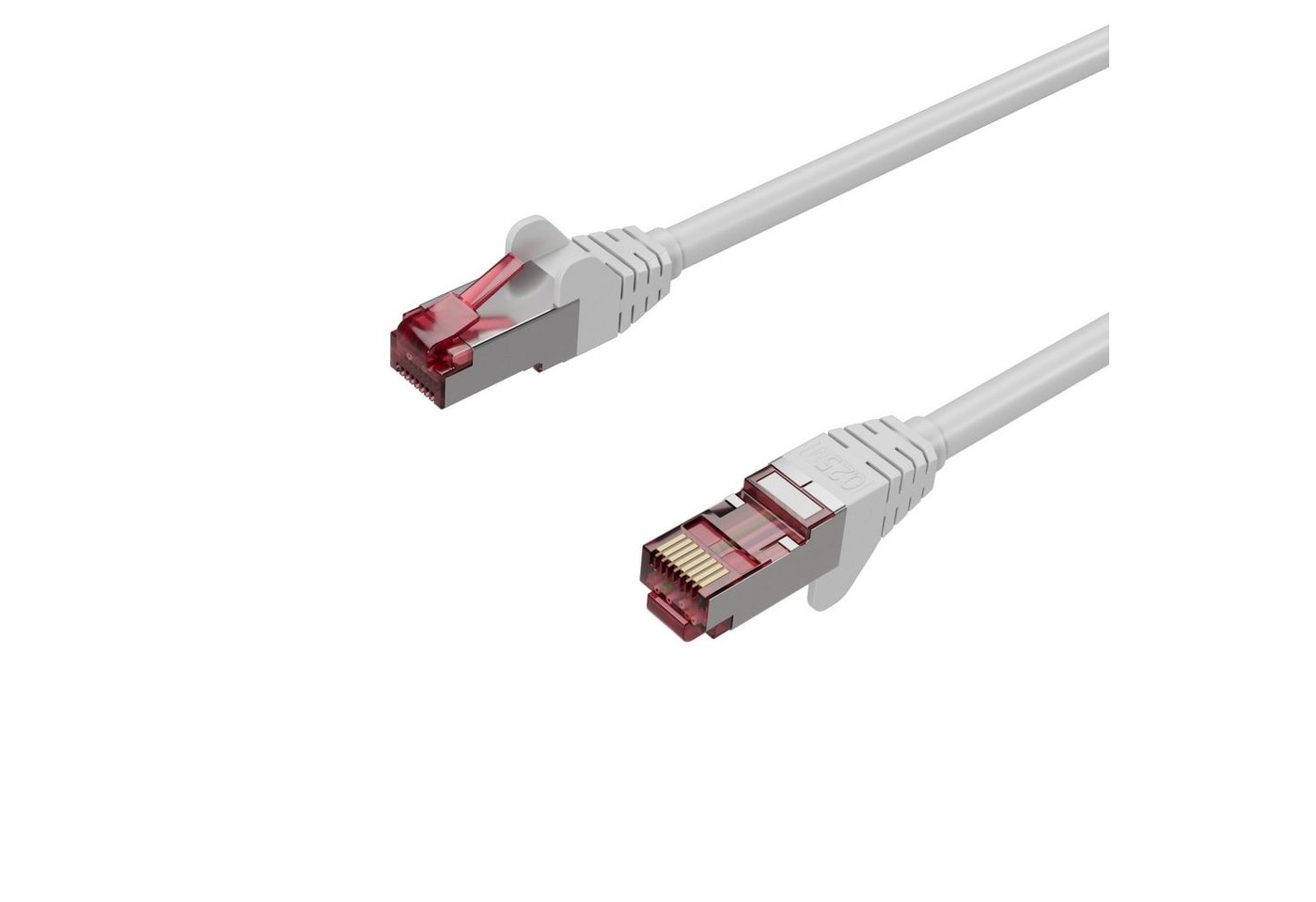 Kabelbude.eu Netzwerkkabel, RJ45 LAN, Ethernet Cat 6A, S/FTP, PIMF, Halogenfrei, LAN-Kabel, RJ-45, (25 cm) von Kabelbude.eu