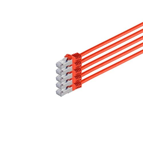 Kabelbude.eu RJ45 Patchkabel m. CAT 7 Rohkabel PIMF rot 5m von Kabelbude.eu