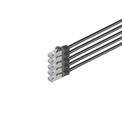 Kabelbude.eu RJ45 Patchkabel m. CAT 7 Rohkabel PIMF schwarz 5m Kabelbude.eu RJ45 Patchkabel m. CAT 7 Rohkabel PIMF schwarz 5m von Kabelbude.eu
