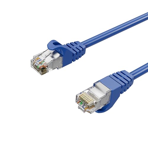 Netzwerkkabel RJ45 LAN Kabel, Ethernet Kabel, S/FTP, PIMF, Rohkabel Cat 7 Halogenfrei Blau 7,50m von Kabelbude.eu