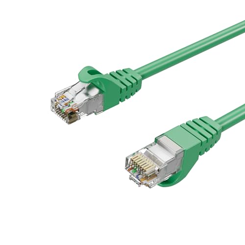 Netzwerkkabel RJ45 LAN Kabel, Ethernet Kabel, S/FTP, PIMF, Rohkabel Cat 7 Halogenfrei Grün 10,00m von Kabelbude.eu