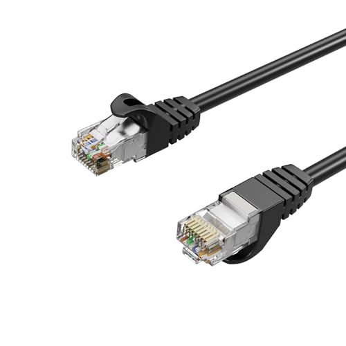 Netzwerkkabel RJ45 LAN Kabel, Ethernet Kabel, S/FTP, PIMF, Rohkabel Cat 7 Halogenfrei Schwarz 0,25m von Kabelbude.eu