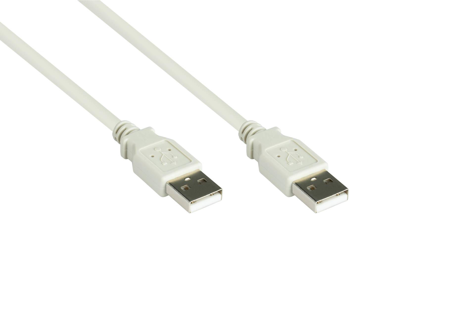 Anschlusskabel USB 2.0 Stecker A an Stecker A, grau, 5m von Kabelmeister